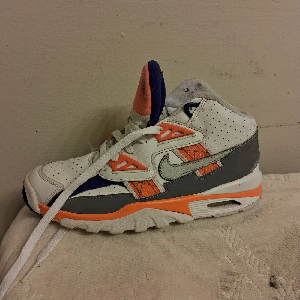 Nike Kids' White and Orange Sneakers Size 3.5 Y - DV 2233-100 YOUTH